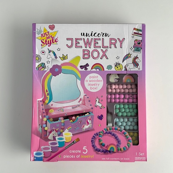 Jewelry Box DIY - Just My Style Unicorn Paint Activity Kids Accessory Craft ] 6+ - Picture 1 of 5